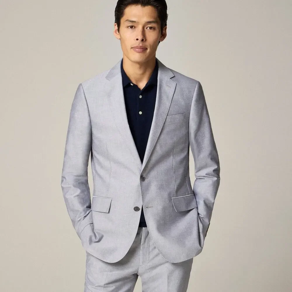 J.Crew Ludlow Slim-Fit Suit Jacket in Cotton Oxford Grey 40S NWT